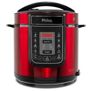 PANELA DE PRESSÃO ELÉTRICA PHILCO PPP01 INOX VERMELHA 127V